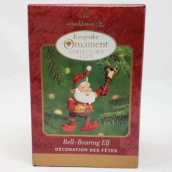 Hallmark 2000 Bell-Bearing Elf Handcrafted Keepsake Holiday Christmas Ornament - Picture 1 of 7